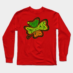 Happy Saint Patrick's Day Sticker Long Sleeve T-Shirt